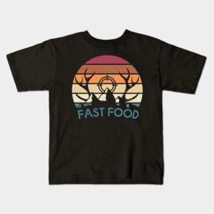 Funny Hunter Fast Food Kids T-Shirt